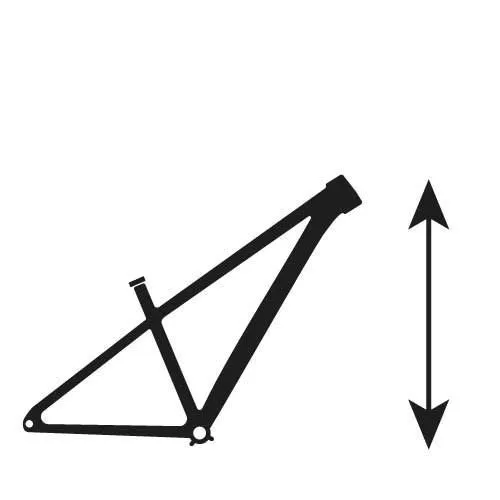 Schrittlänge X Faktor 0,60) = Rahmengröße